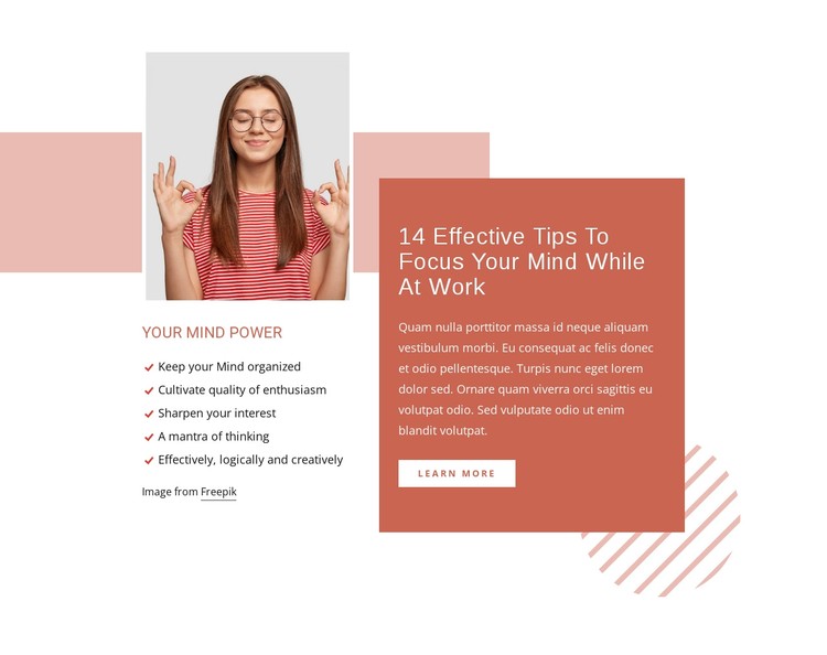 Focus your mind while at work CSS Template