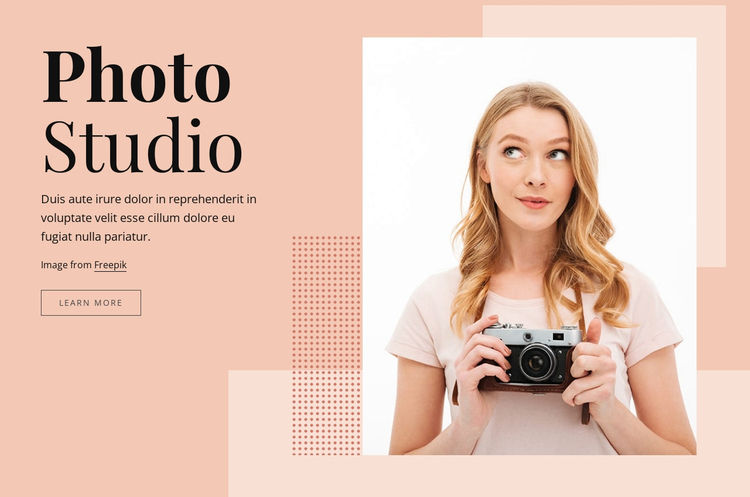 Photography studio One Page Template