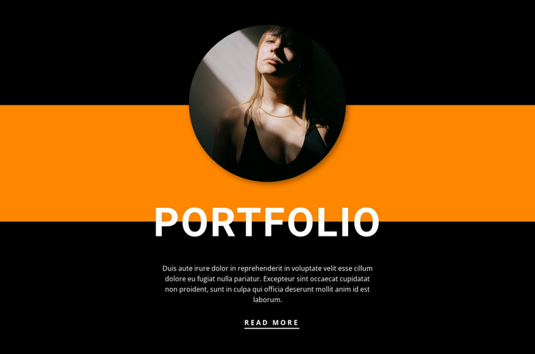 Clothing model portfolio Landing Page