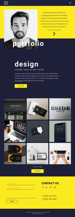 Web developer portfolio HTML Template