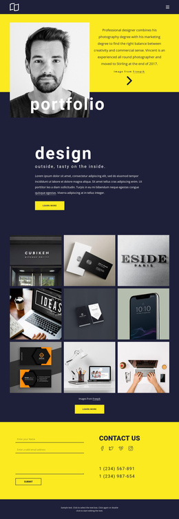 Ideas in creative portfolio Website Template