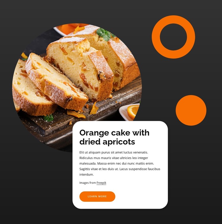 Orange cakes CSS Template