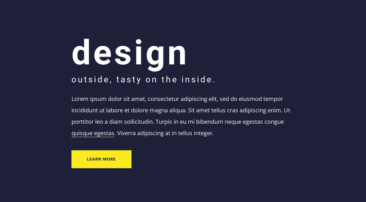 Text block with large typography Joomla Template