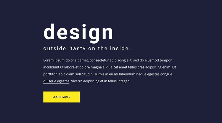 Text block with large typography Static Site Generator
