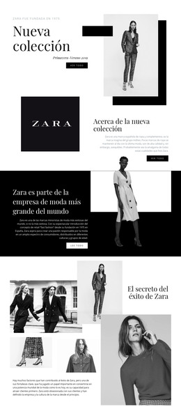 Colección Zara Plantilla de sitio web