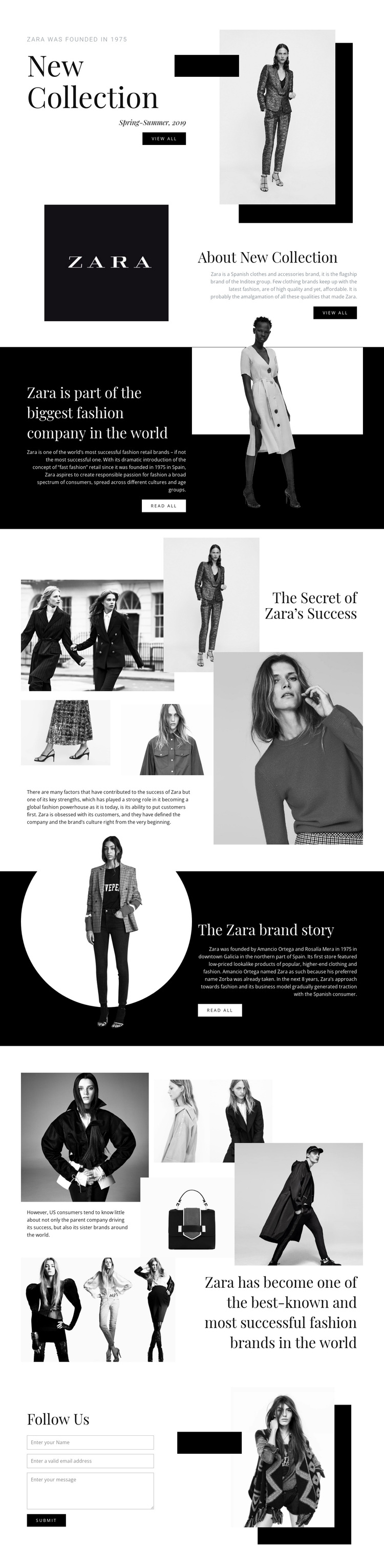 Zara collection Joomla Page Builder