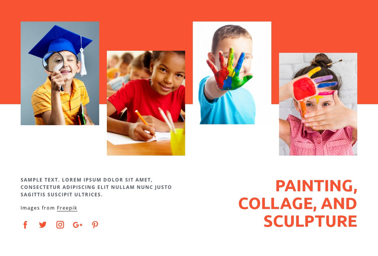 Painting, collage and sculpture Joomla Template