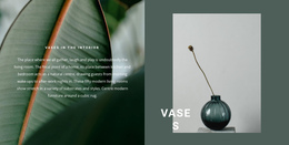 Vases As Decor Web Page Layout Note