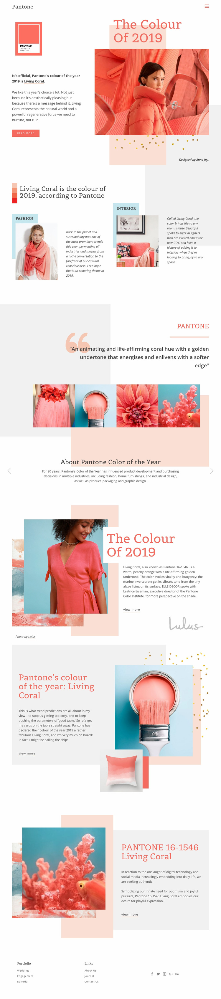 Colour of 2019 Website Design