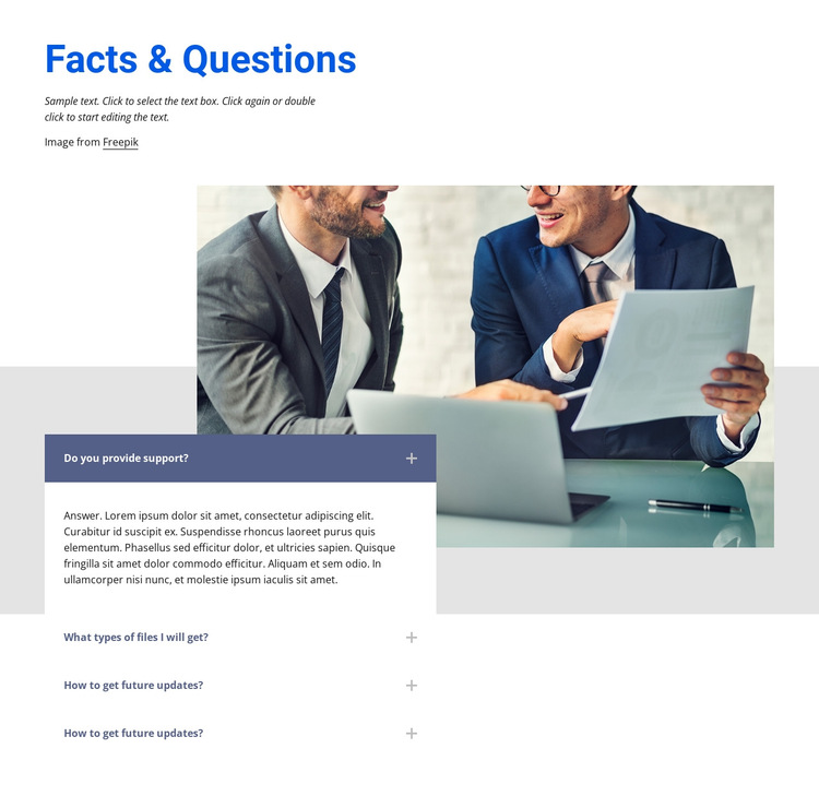 Facts about company HTML5 Template