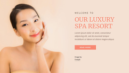 Our Luxury Spa Resort Customize Website Features