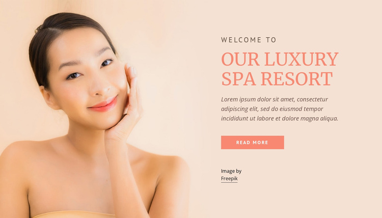 Our luxury spa resort Website Design