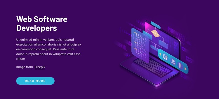 Web software developers CSS Template