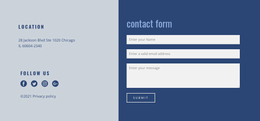 Contact Block With Form Responsive WordPress Theme