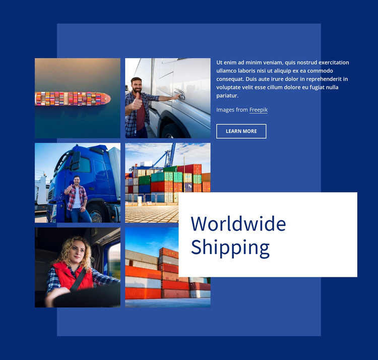 Worldwide shipping Template