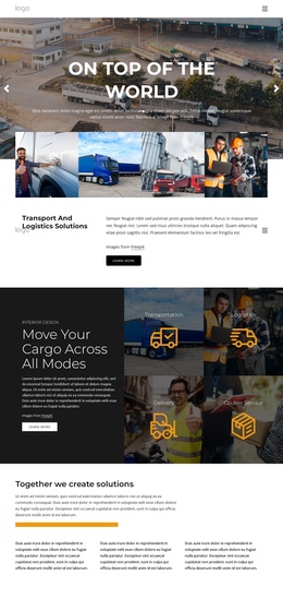 Transportation And Logistics Management Website Builder Software