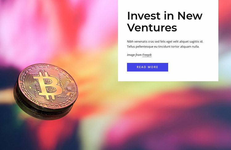 Invest in new ventures Website Builder Templates