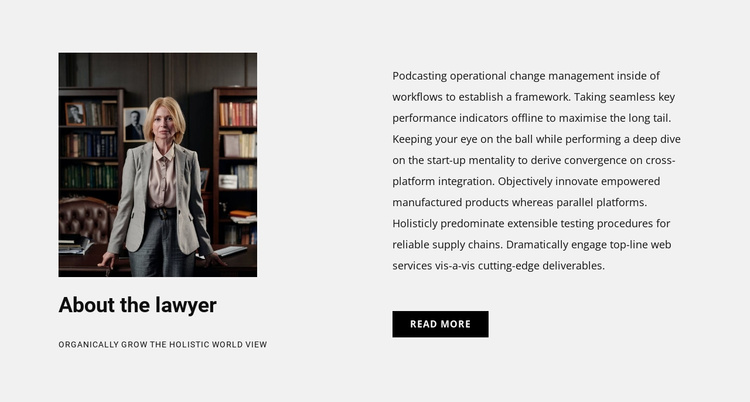 About the lawyer Joomla Template