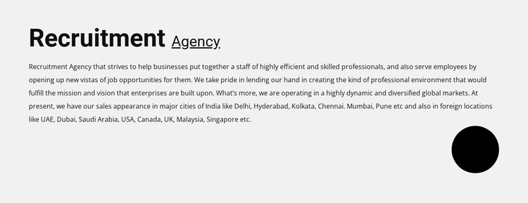 Recruitment agency Joomla Page Builder