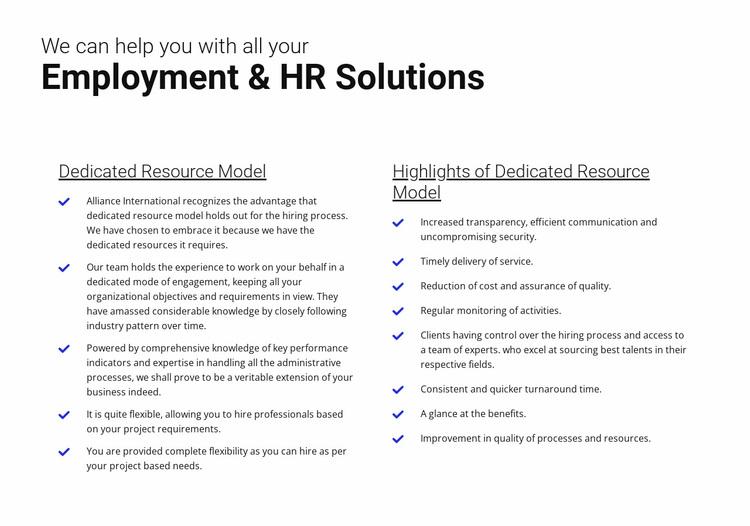 Easy employment Website Design