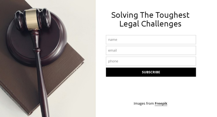 Solving the toughest legal challenges CSS Template