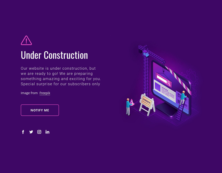Website under construction Joomla Template