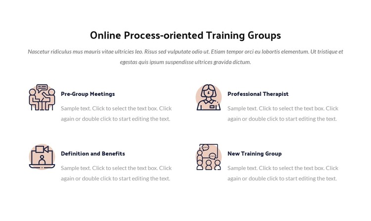 Online process training group CSS Template