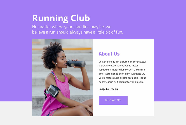 Find a running club Landing Page