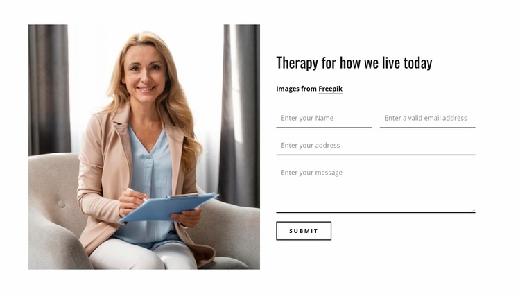 Contacting a therapist Website Template