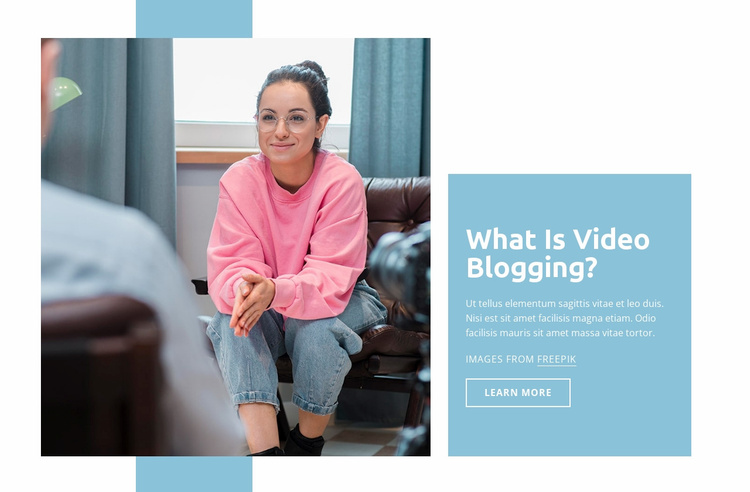 Video blogging Website Template