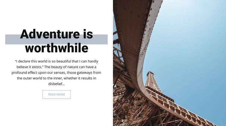Adventure in Paris Website Builder Templates