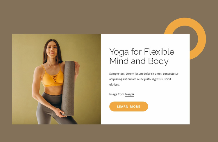 Yoga for flexible mind Website Design