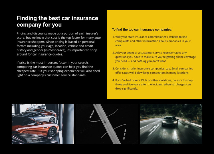 auto insurance html template Car insurance HTML Template