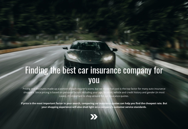 Insurance for your car HTML5 Template
