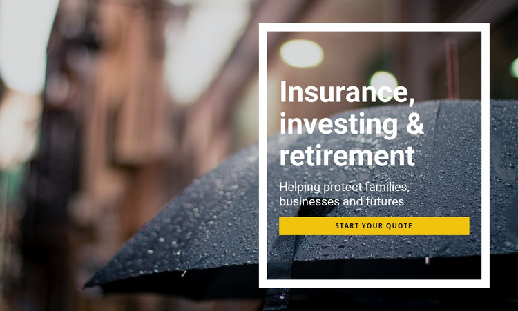 Insurance investing and retirement HTML5 Template