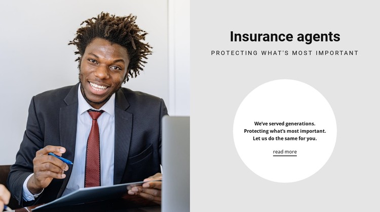 Insurance agents CSS Template