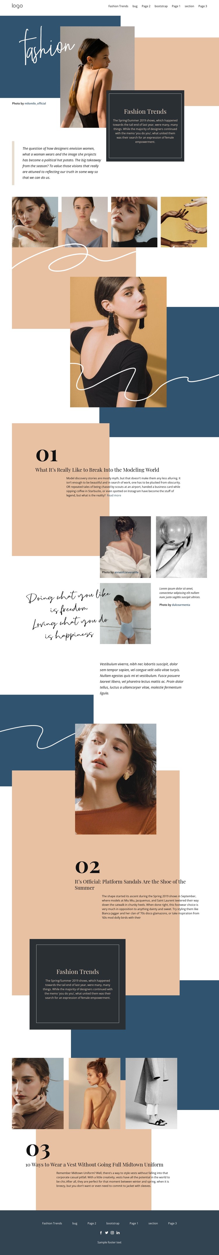 Innovative trends in fashion  CSS Template