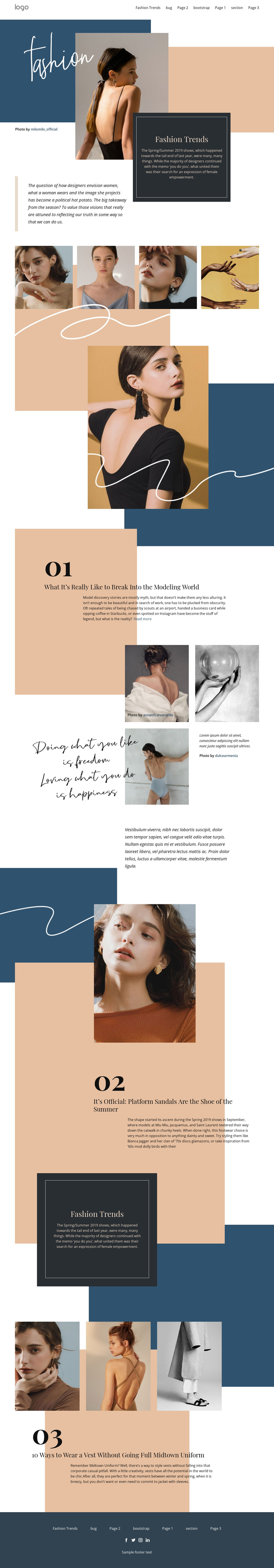 Innovative trends in fashion  HTML5 Template