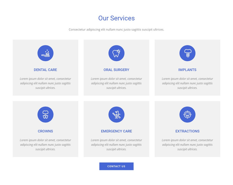 Dental clinic services HTML Template