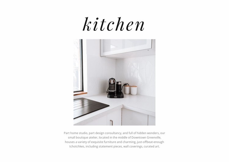 kitchen design landing page