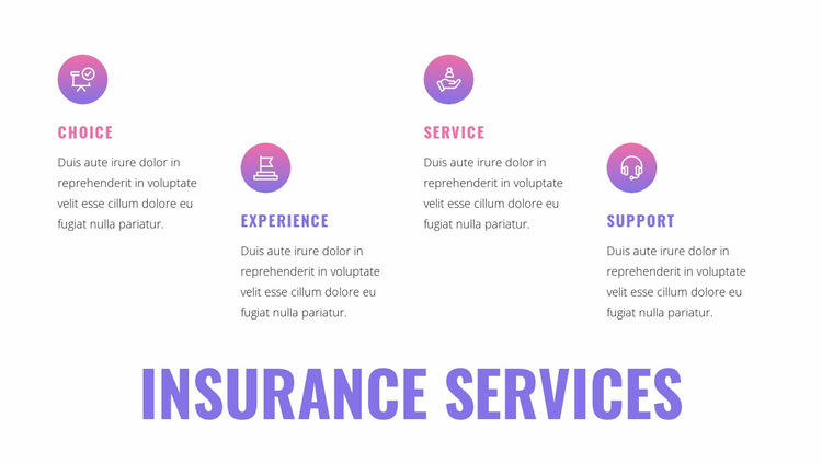 Insurance services Website Builder Templates