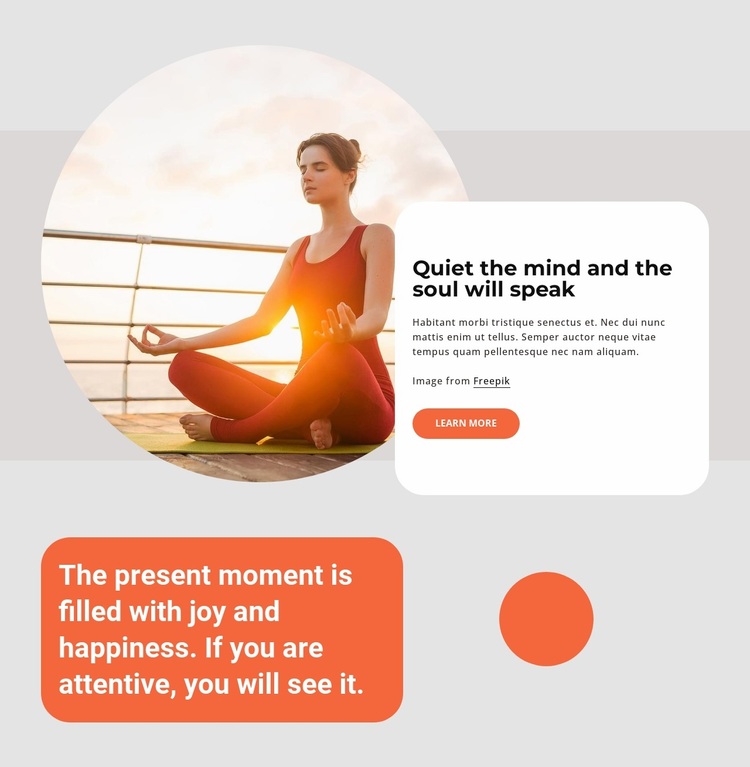 Yoga and meditation practice Website Design