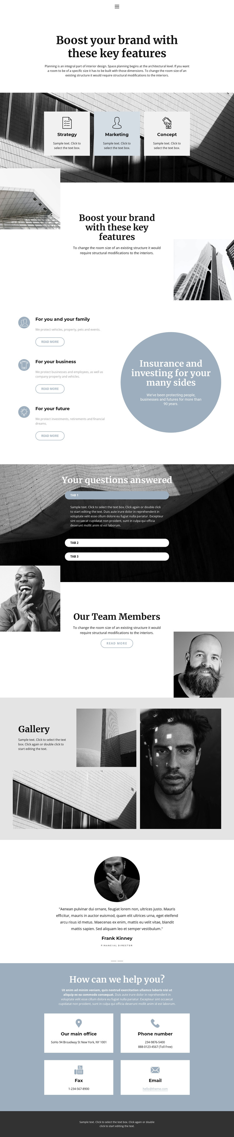 Organization of large business HTML5 Template
