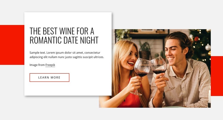 Wines for romantic date night CSS Template