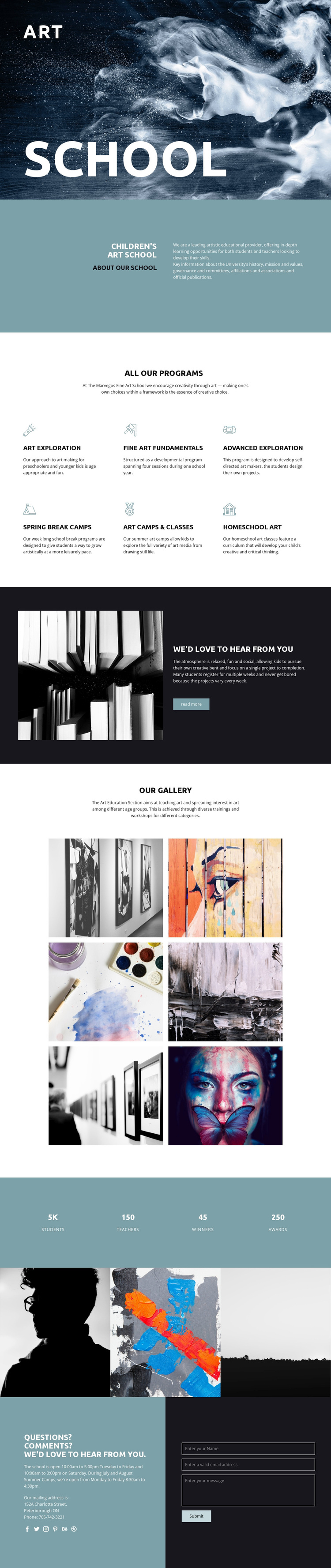 School of artistic education Template