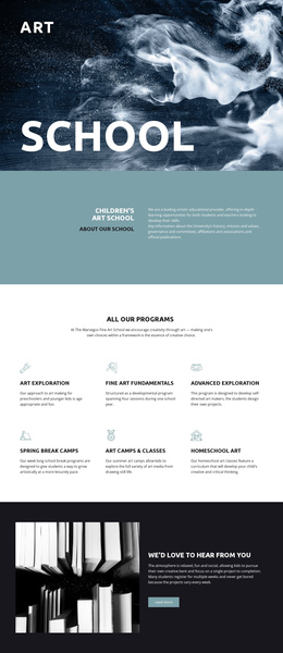 School Of Artistic Education Create A Website Features