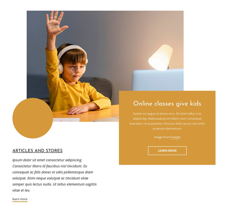 Online classes for kids Template