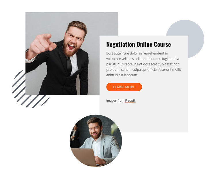 Negotiation online course Joomla Page Builder