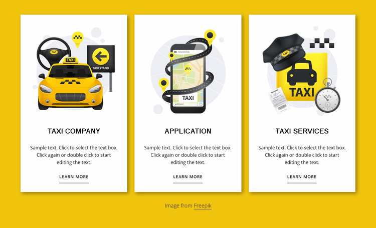 Taxi services Website Builder Templates