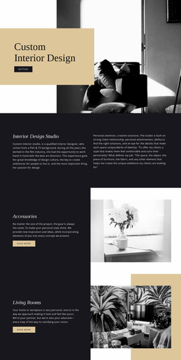 Interior Website Mockups